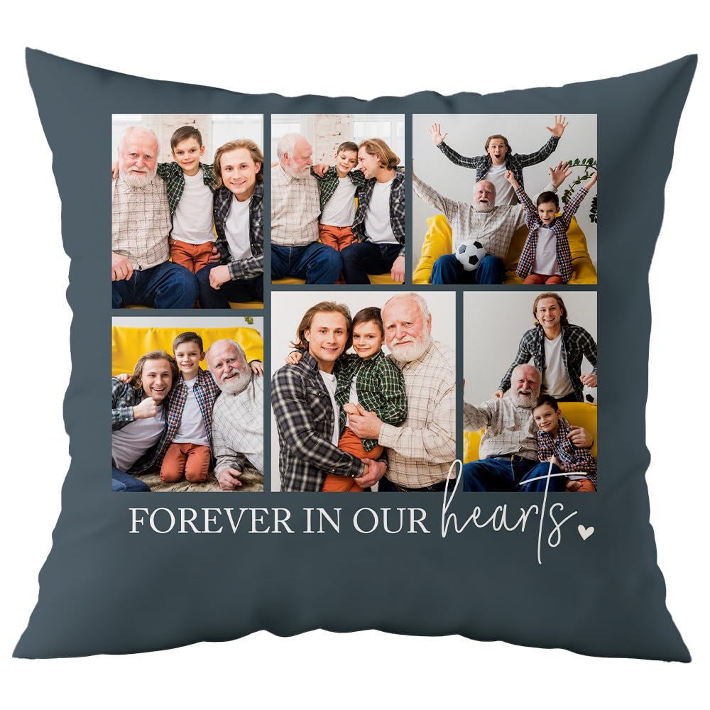 Custom Pillow - Pet Memorial Gifts for Dogs and Cats - Personalized Memorial Throw Pillow Remembrance Gift - USA Family Made with Love (16"x16")