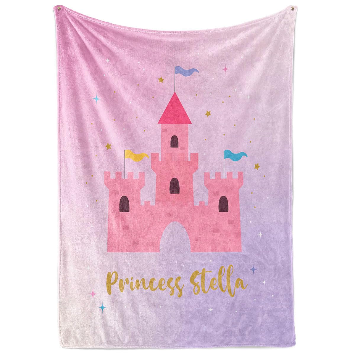Princess Castle Personalized Blanket - Princess Blanket for Girls - Baby Blanket - Gifts for Girls Room - Pink Girls Blanket - Plush and Super Soft (Fleece 30"x40")