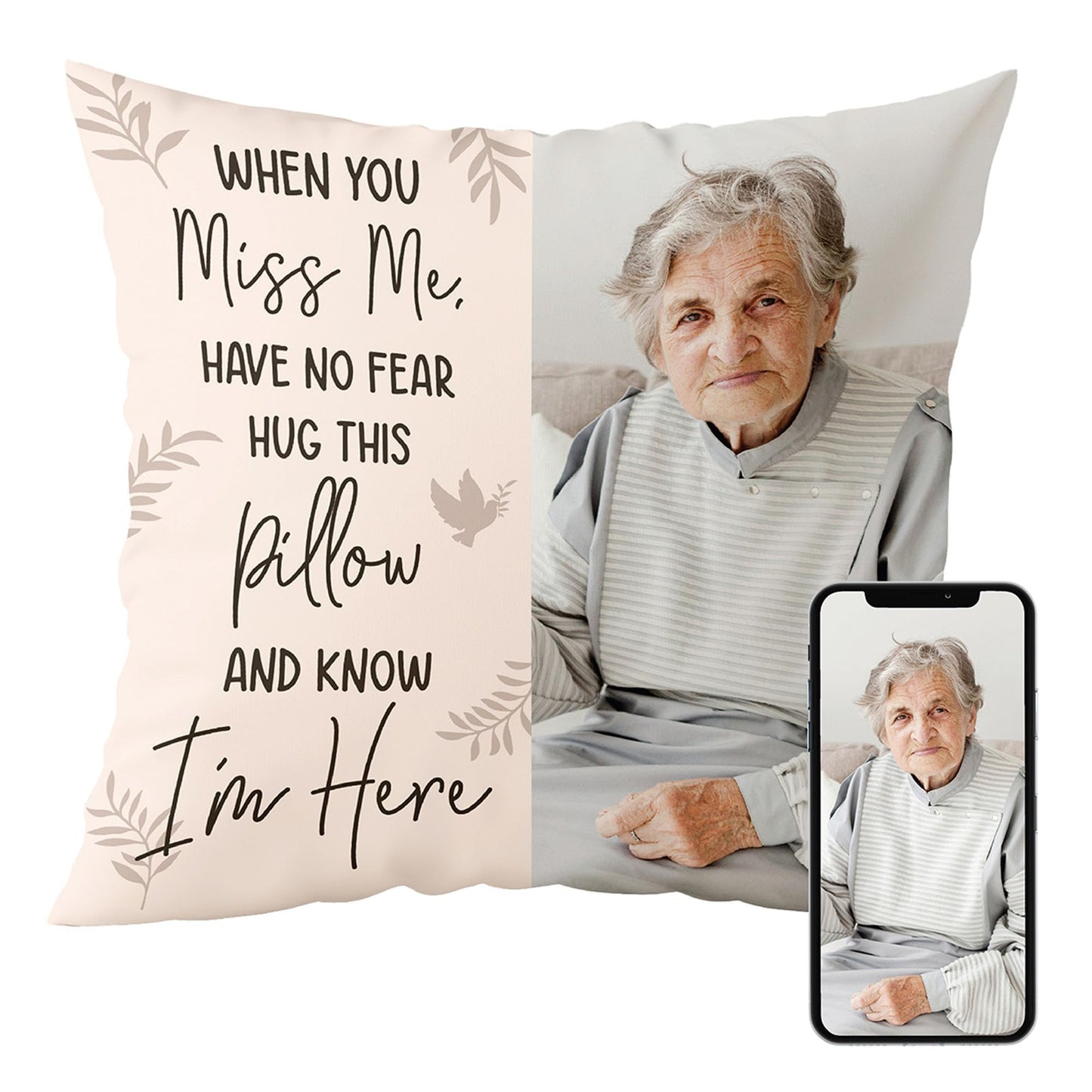 Custom Pillow - Pet Memorial Gifts for Dogs and Cats - Personalized Memorial Throw Pillow Remembrance Gift - USA Family Made with Love (16"x16")
