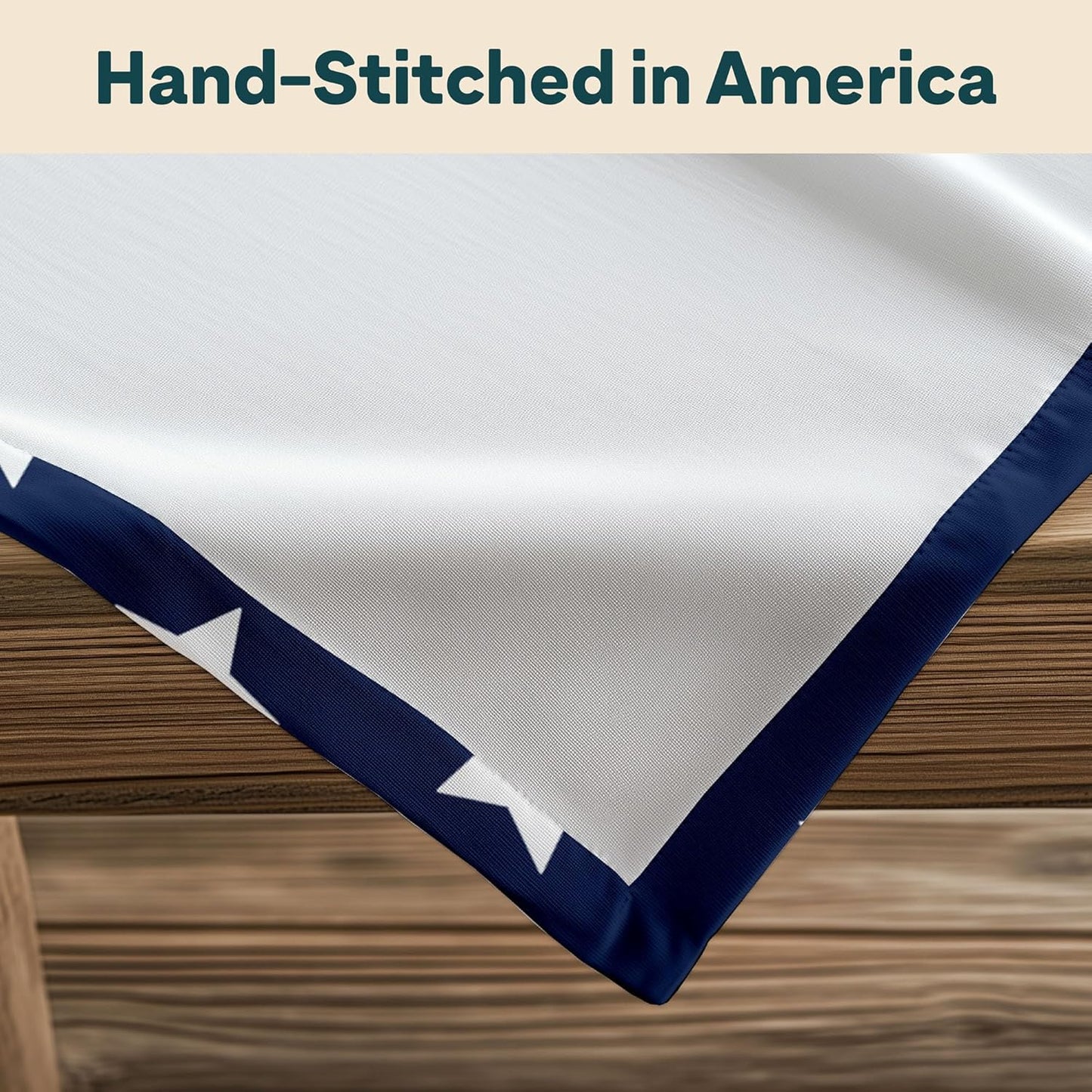 Winslow & Brody Old Glory Stars 4th of July Tablecloth | Made in America | Independence Day Summer Home Kitchen Patriotic Table Decorations - 60 Inch Round Tablecloth
