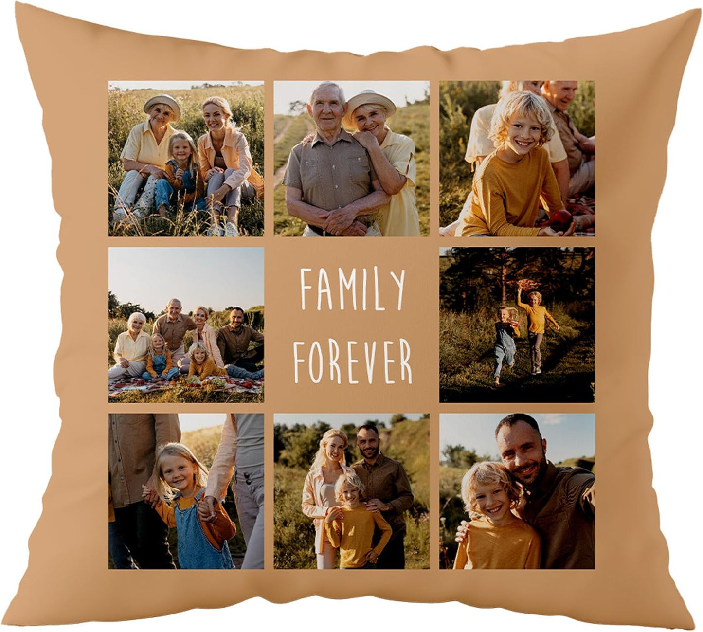 Fabric Textile Products Custom Pillows with Picture - USA Made - Customized Pillows with Pictures and Text - Throw Pillow - Personalized Gift - Friend Gifts - Kids Pillows (20"x20")