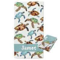 Custom Sea Turtle Beach Towel