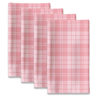 Summer Tartan Napkins - Pastel Pink Tartan Plaid