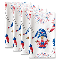 Americana Napkins - 4th of July Design with Gnomes