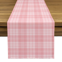 Summer Tartan Table Runner - Pastel Pink Tartan Plaid