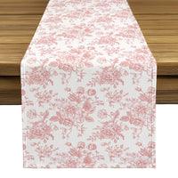 Spring Florals Table Runner - Bouquet of Peach Flowers