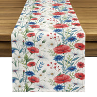 Americana Table Runner - Patriotic Florals