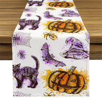 Halloween Table Runner - Halloween Paint Splatters