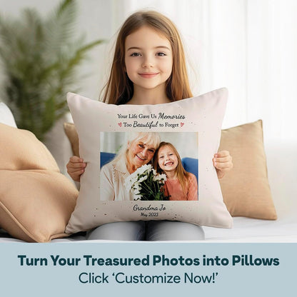 Custom Pillow - Pet Memorial Gifts for Dogs and Cats - Personalized Memorial Throw Pillow Remembrance Gift - USA Family Made with Love (16"x16")