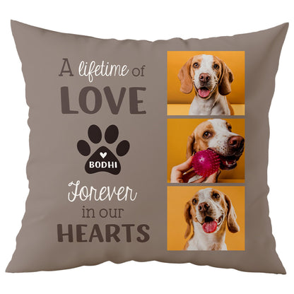 Custom Pillow - Pet Memorial Gifts for Dogs and Cats - Personalized Memorial Throw Pillow Remembrance Gift - USA Family Made with Love (16"x16")