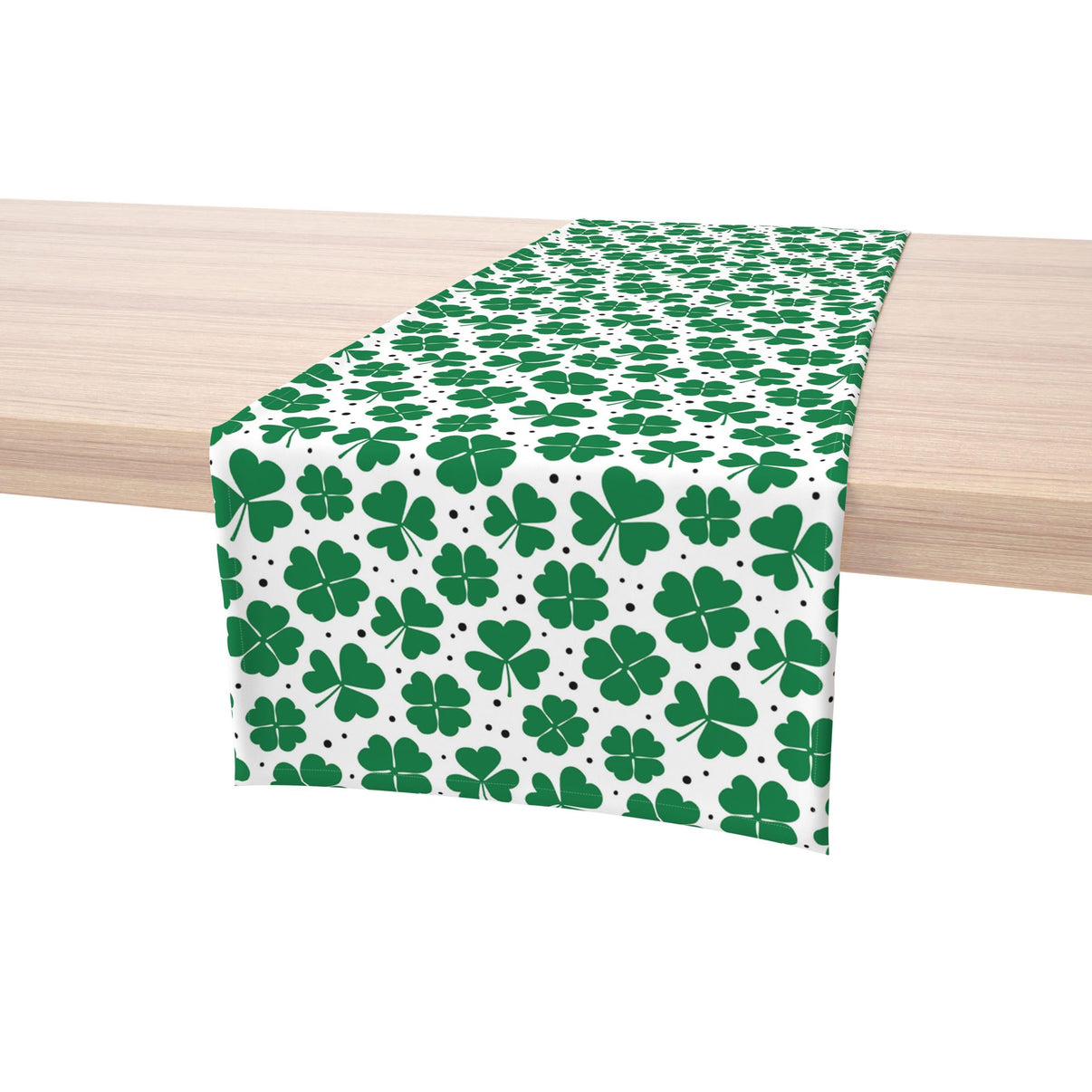 Winslow & Brody | 100% Cotton Table Runner | St. Patrick's Day Shamrocks | 16" x 72" | Deluxe and Extra-Wide | Made in The USA…