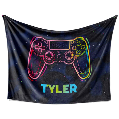 Personalized Blanket for Gamers - Ships Next Day - Throw Blanket for Gamers - Custom Blanket for Boys, Girls, Kids, Adults - Couch or Bedding - Gift for Birthday & Christmas (Fleece 30"x40")