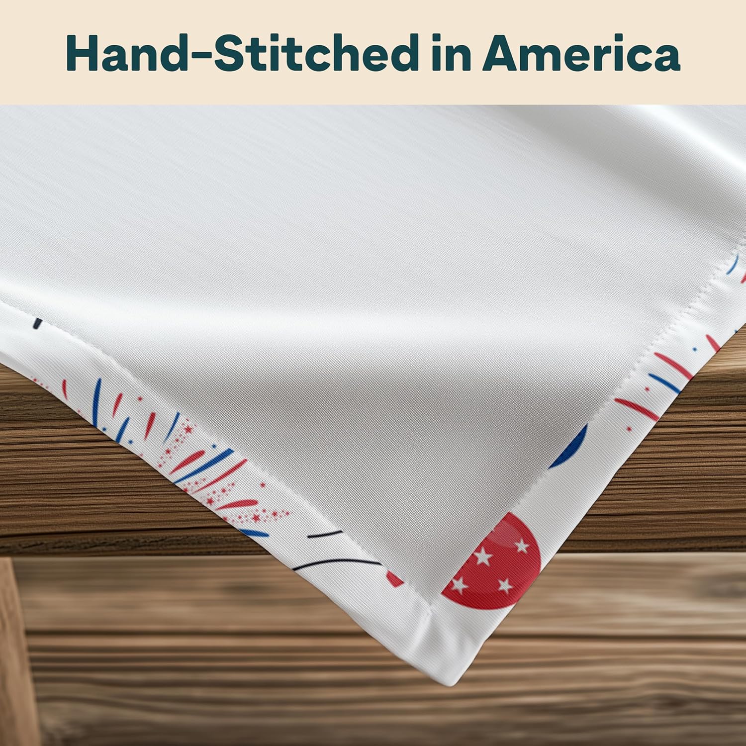 Winslow & Brody Fourth of July Tablecloth | Gnome Stars Patriotic America | Memorial Day, Independence Day Table Decorations | Indoor Outdoor Home Decor | Made in America - 60" x 84" Rectangular