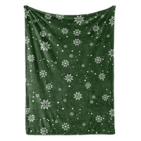 Green Snowflakes Blanket