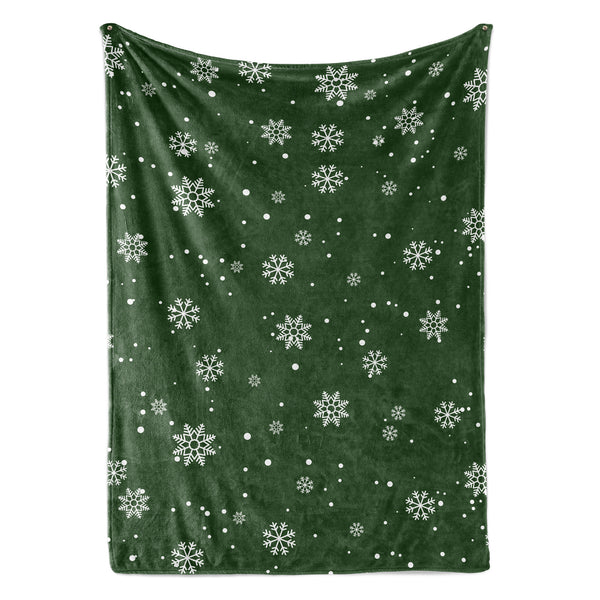 Green Snowflakes Blanket