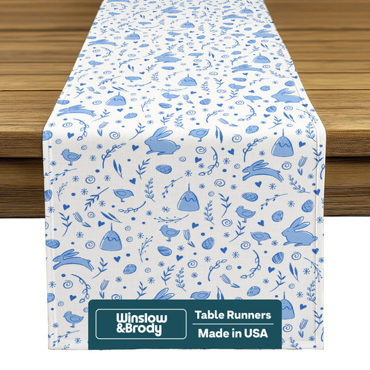 Easter Table Runner - Blue Bunnies