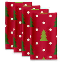 Christmas Napkins - Christmas Trees Red