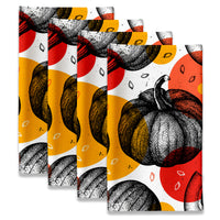 Fall Napkins - Pumpkins and Autumn Dots