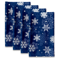 Christmas Napkins - Winter Blue Snowflakes