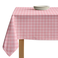 Summer Tartan Tablecloth - Pastel Pink Tartan Plaid