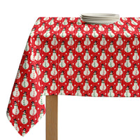 Christmas Tablecloth - Snowman Stripe