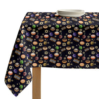 Hanukkah Tablecloth - Dreidel Delightfulness