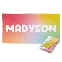 Custom Ombre Beach Towel