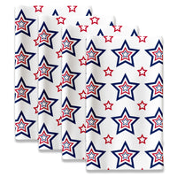 Americana Napkins - Funky Stars Red & Blue