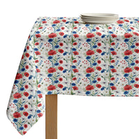 Americana Tablecloth - Patriotic Florals