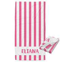 Custom Cabana Stripe Beach Towel