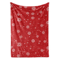 Red Snowflakes Blanket