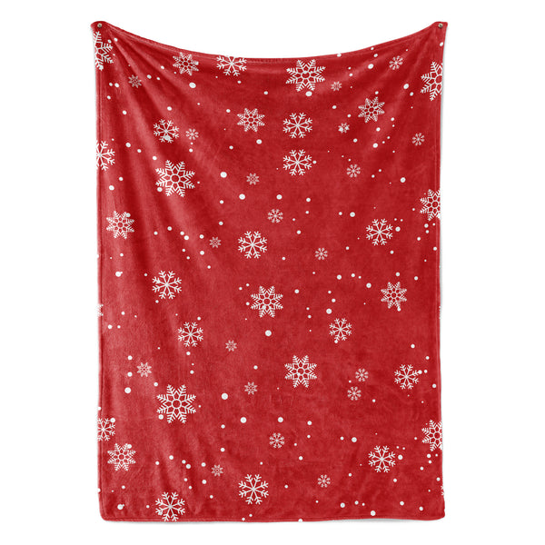 Red Snowflakes Blanket