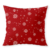 Red Snowflakes Pillow
