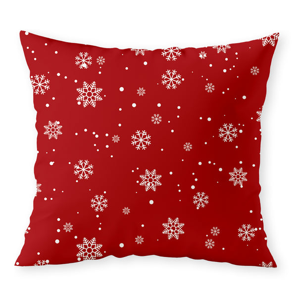 Red Snowflakes Pillow