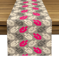 Hanukkah Table Runner - Dreidel Wrapping Wallpaper
