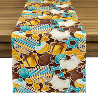 Hanukkah Table Runner - Hanukkah Gelt Fun