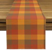 Fall Table Runner - Vintage Fall Tartan Plaid