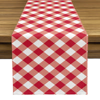 Summer Tartan Table Runner - Red Gingham Check
