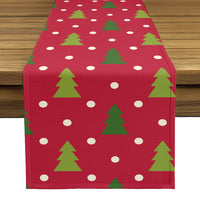 Christmas Table Runner - Christmas Trees Red