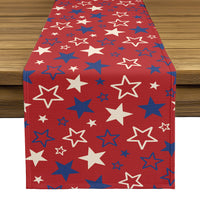 Americana Table Runner - Blue and Cream Stars