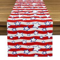Americana Table Runner - Wavy Stars and Stripes