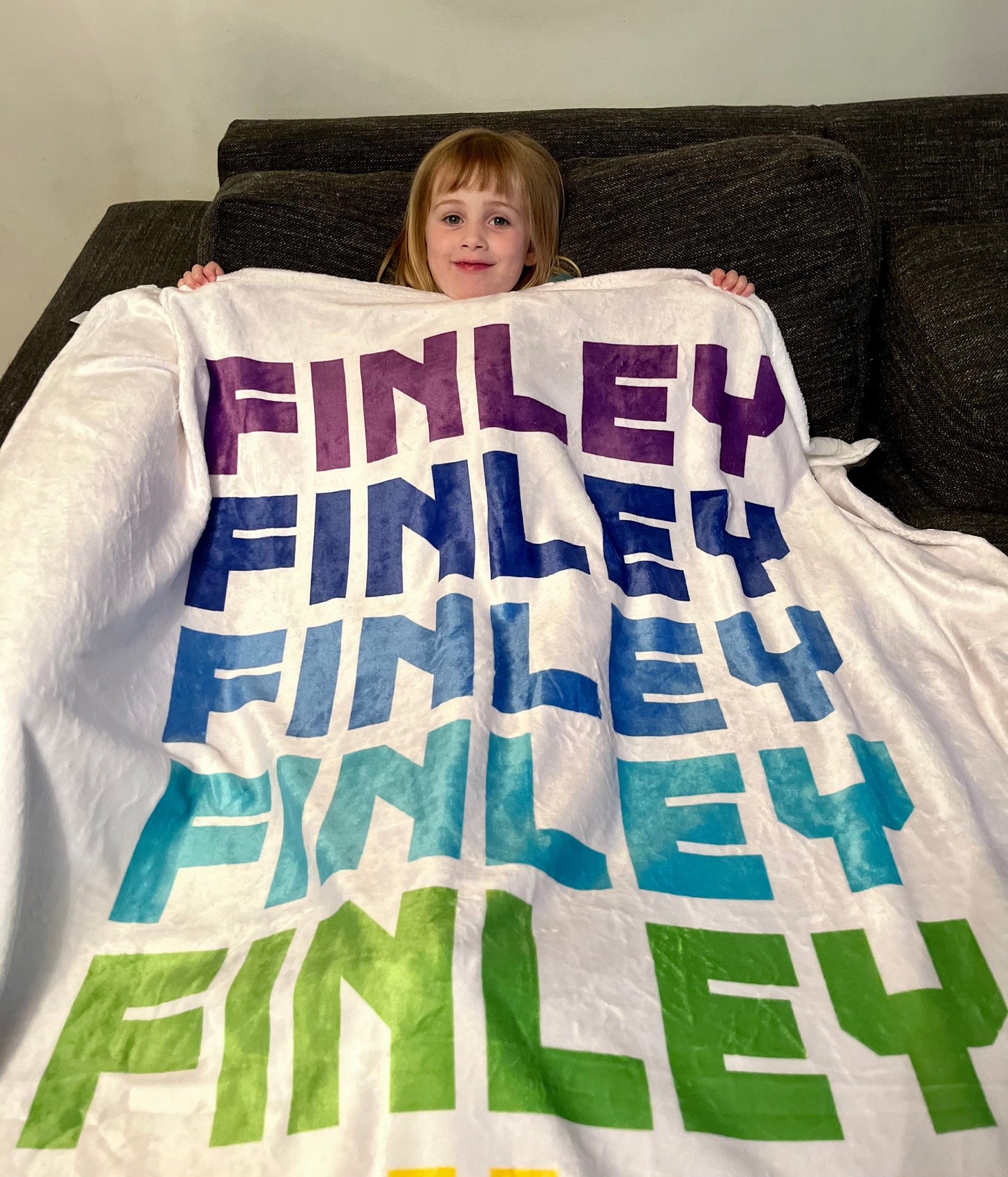 Personalized Name Blanket, Rainbow Blanket, Personalized Gift Blanket, Girl Blanket, Boy Blanket, Todler Blanket, Gift Blanket