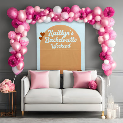 Custom Bachelorette Banner | Personalized Flag or Backdrop for Glam Bach Weekend | Multiple Sizes and Built-In Hang Ties