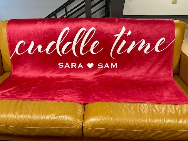 Personalized Blanket for Valentine's Day, Custom Blanket Gift, Valentines Gift for Her, Personalized Gift, Custom Gift, Anniversary Gift