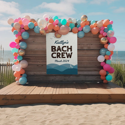 Custom Bachelorette Banner | Personalized Beach Flag or Backdrop for Beach Bach Weekend | Multiple Sizes and Built-In Hang Ties