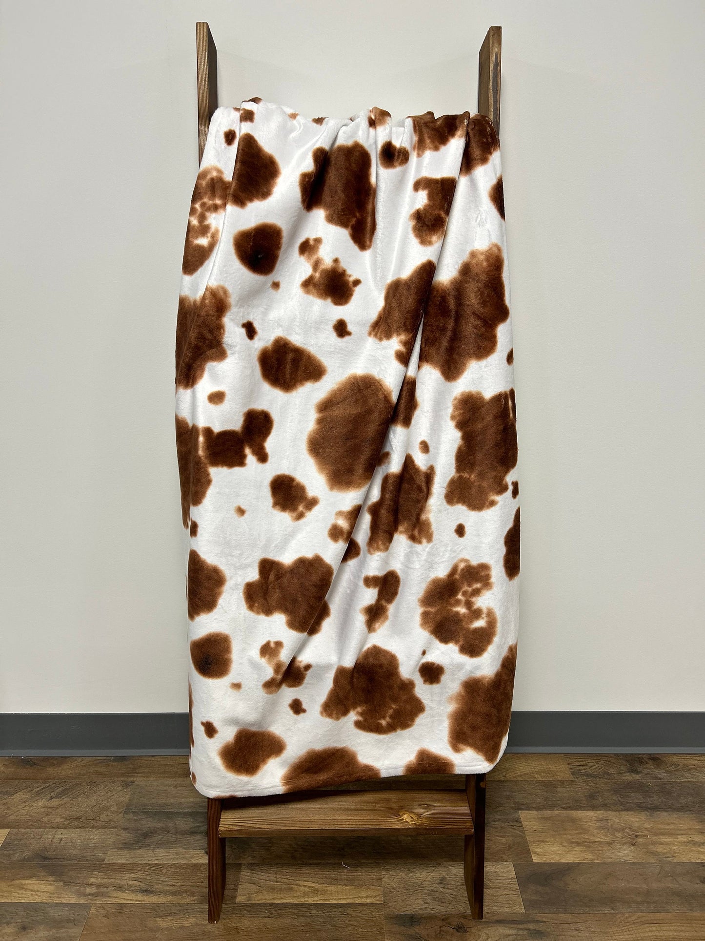 Brown Cow Hide Print Blanket | Western Home Decor | Cow Print | 50" x 60" Throw Blanket | Gift for Boys, Girls, and Adults