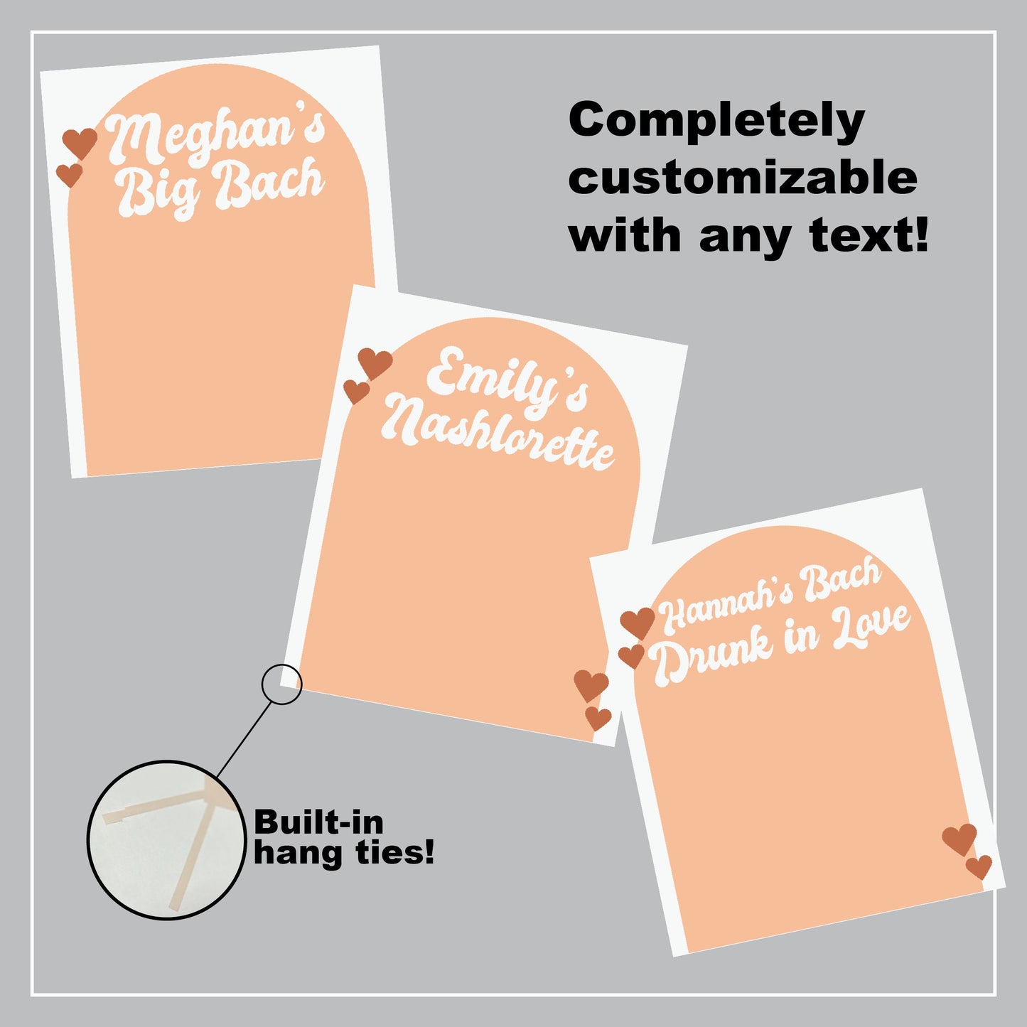 Custom Bachelorette Banner | Personalized Flag or Backdrop for Glam Bach Weekend | Multiple Sizes and Built-In Hang Ties