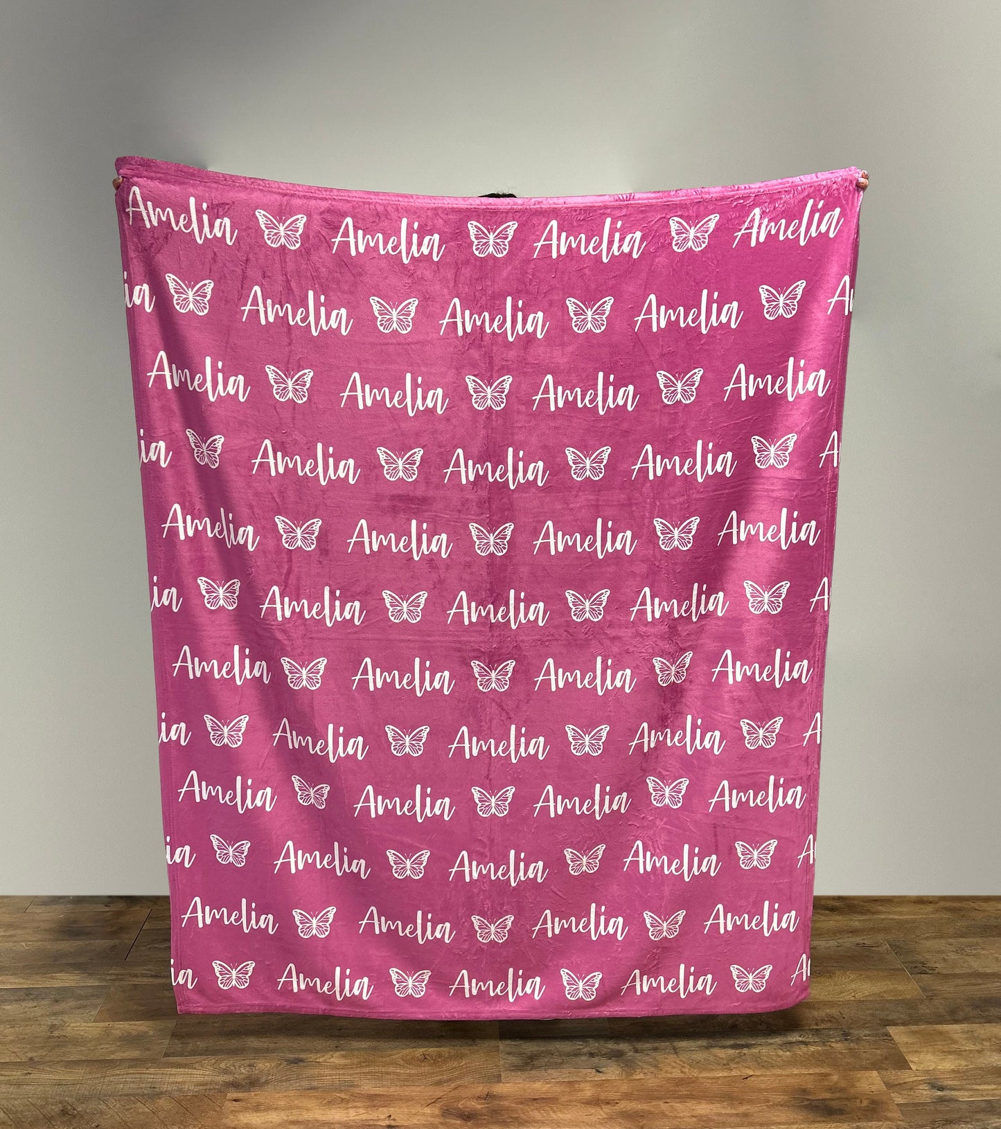 Personalized Custom Blanket with Butterflies, Girl Blanket Gift, Baby Blanket Gift, Kids Blanket, Personalized Gift, Gift for Her