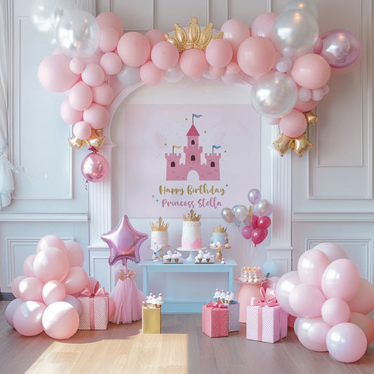 Princess Castle Custom Birthday Banner, Personalized Birthday Banner, Custom Banner, Printed, Personalized Gift, Birthday, Custom Sign