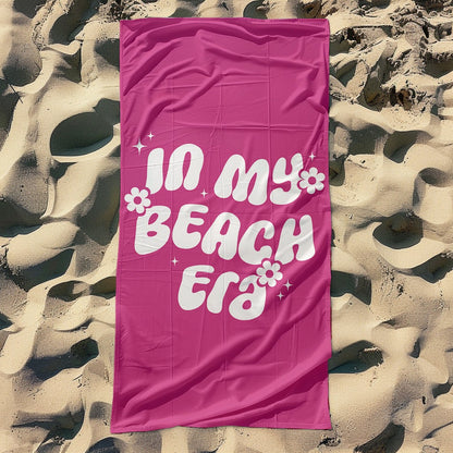 Personalized Beach Towel, Custom Beach Era Pool Towel, 30"x60" Beach Towel, Personalized Gift for Toddlers/Kids/Adults, Summer Camp Gift